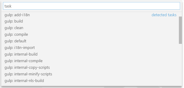 Gulp task auto-detection